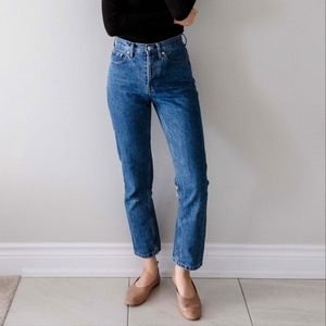 Everlane 90s Cheeky Women's High Rise Ankle Jeans - Blue